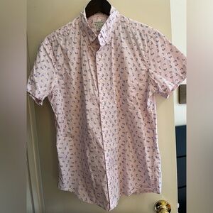 J Crew organic cotton secret wash short sleeve shirt, size M